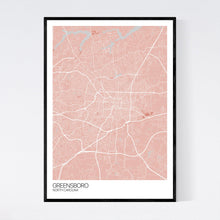 Load image into Gallery viewer, Map of Greensboro, North Carolina