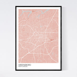 Map of Greensboro, North Carolina