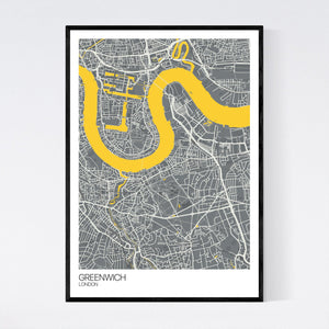 Map of Greenwich, London