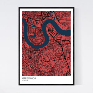 Greenwich Neighbourhood Map Print