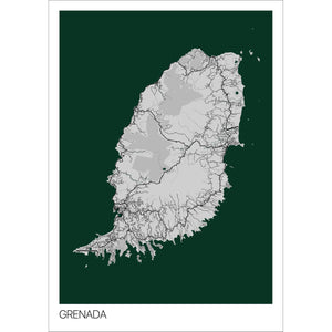 Map of Grenada, 