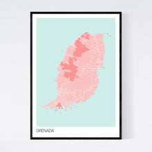 Load image into Gallery viewer, Grenada Island Map Print