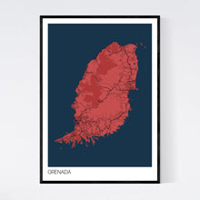 Load image into Gallery viewer, Grenada Island Map Print