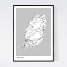 Load image into Gallery viewer, Grenada Island Map Print