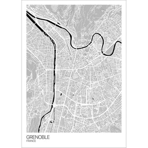 Map of Grenoble, France