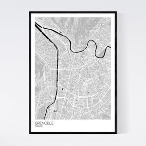 Map of Grenoble, France