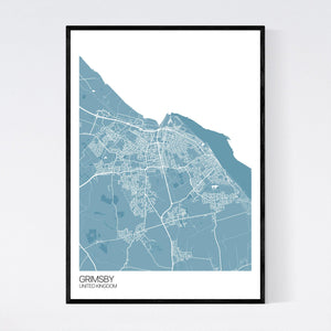 Grimsby City Map Print