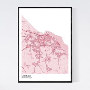Grimsby City Map Print