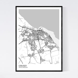 Grimsby City Map Print