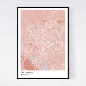 Groningen City Map Print