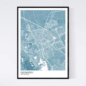 Groningen City Map Print