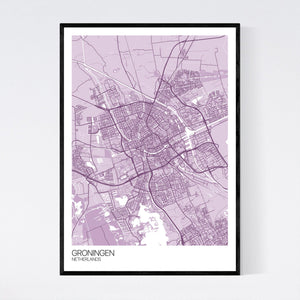 Groningen City Map Print