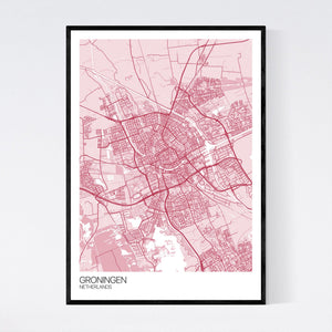 Groningen City Map Print