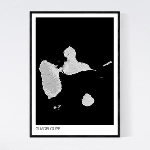Guadeloupe Archipelago Map Print