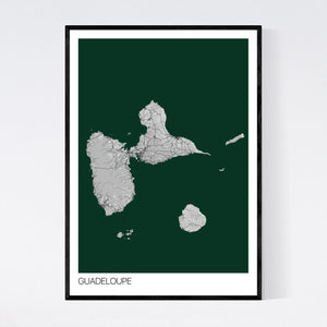 Guadeloupe Archipelago Map Print