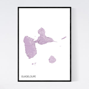 Guadeloupe Archipelago Map Print