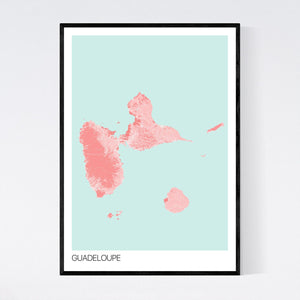 Guadeloupe Archipelago Map Print