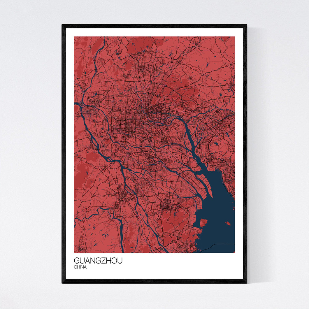 Map of Guangzhou, China