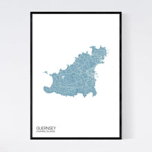 Load image into Gallery viewer, Guernsey Island Map Print