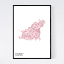 Load image into Gallery viewer, Guernsey Island Map Print