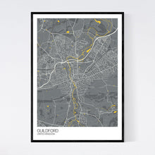 Load image into Gallery viewer, Guildford City Map Print
