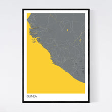 Load image into Gallery viewer, Guinea Country Map Print