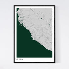 Load image into Gallery viewer, Guinea Country Map Print
