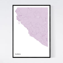 Load image into Gallery viewer, Guinea Country Map Print