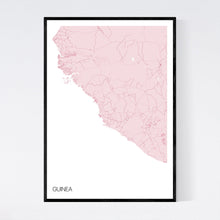 Load image into Gallery viewer, Guinea Country Map Print