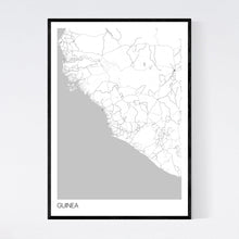 Load image into Gallery viewer, Guinea Country Map Print