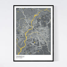 Load image into Gallery viewer, Gwangju City Map Print