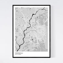 Load image into Gallery viewer, Gwangju City Map Print