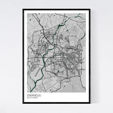 Load image into Gallery viewer, Gwangju City Map Print