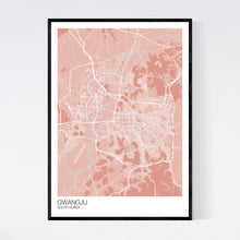 Load image into Gallery viewer, Gwangju City Map Print