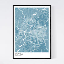 Load image into Gallery viewer, Gwangju City Map Print