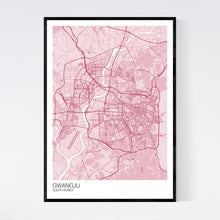 Load image into Gallery viewer, Gwangju City Map Print