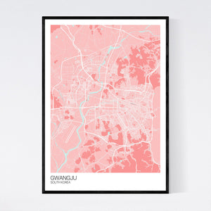 Map of Gwangju, South Korea