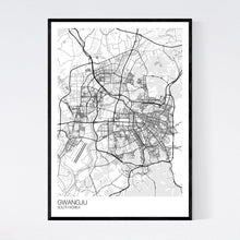 Load image into Gallery viewer, Gwangju City Map Print