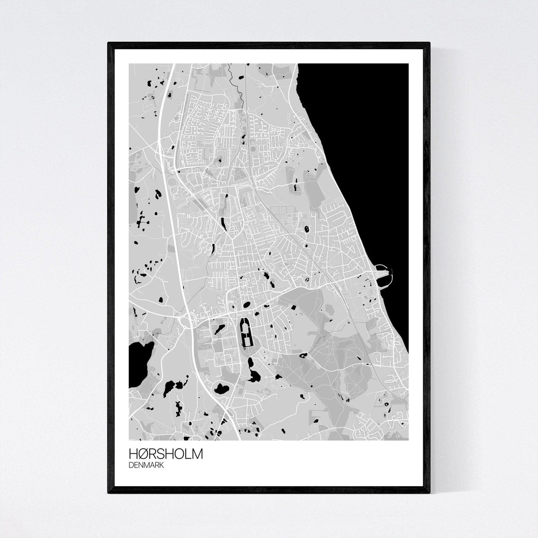 Hørsholm City Map Print