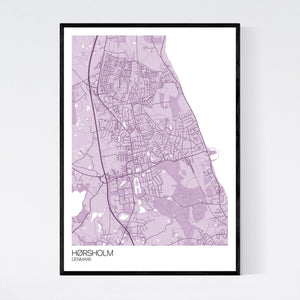 Hørsholm City Map Print