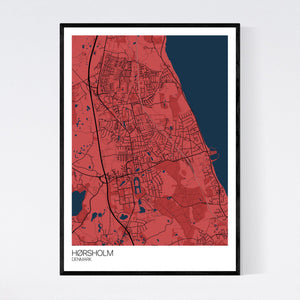 Hørsholm City Map Print