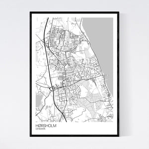 Hørsholm City Map Print