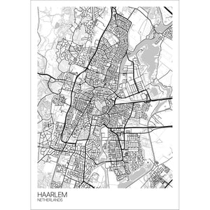 Map of Haarlem, Netherlands