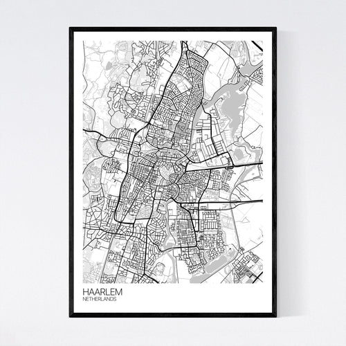 Map of Haarlem, Netherlands