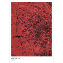 Load image into Gallery viewer, Map of Hachioji, Japan