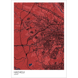 Map of Hachioji, Japan