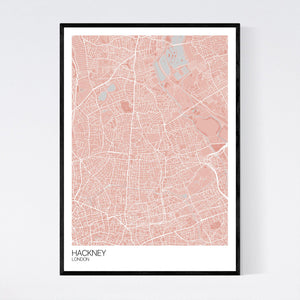 Hackney Neighbourhood Map Print