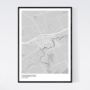 Haddington Town Map Print