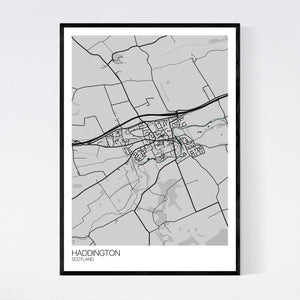 Haddington Town Map Print