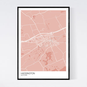 Haddington Town Map Print